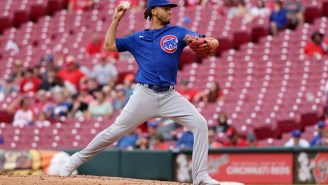 Cubs Shortstop Goes Viral For Throwing 45 MPH Swinging Strike Against The Reds