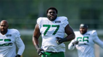 New York Jets OT Mekhi Becton Tossed An Assistant Coach Aside Like He Was A Tackling Dummy