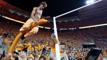 Tennessee Makes Fundraiser To Help Pay For New Goalposts After Fans Threw Theirs In The River