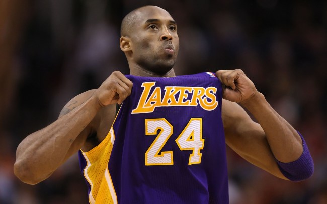 Kobe Bryant playing for the Lakers