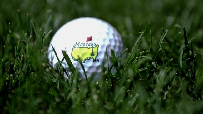 Masters logo on golf ball