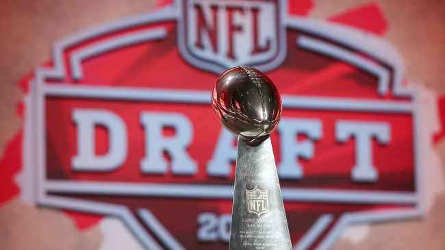 Lombardi Trophy displayed at the NFL Draft